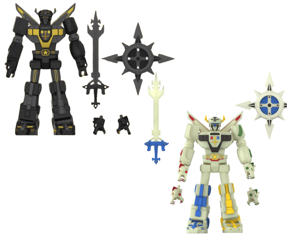 VDU Ultimates! Voltron Galaxy Black and Lightning Glow Figures by Super 7