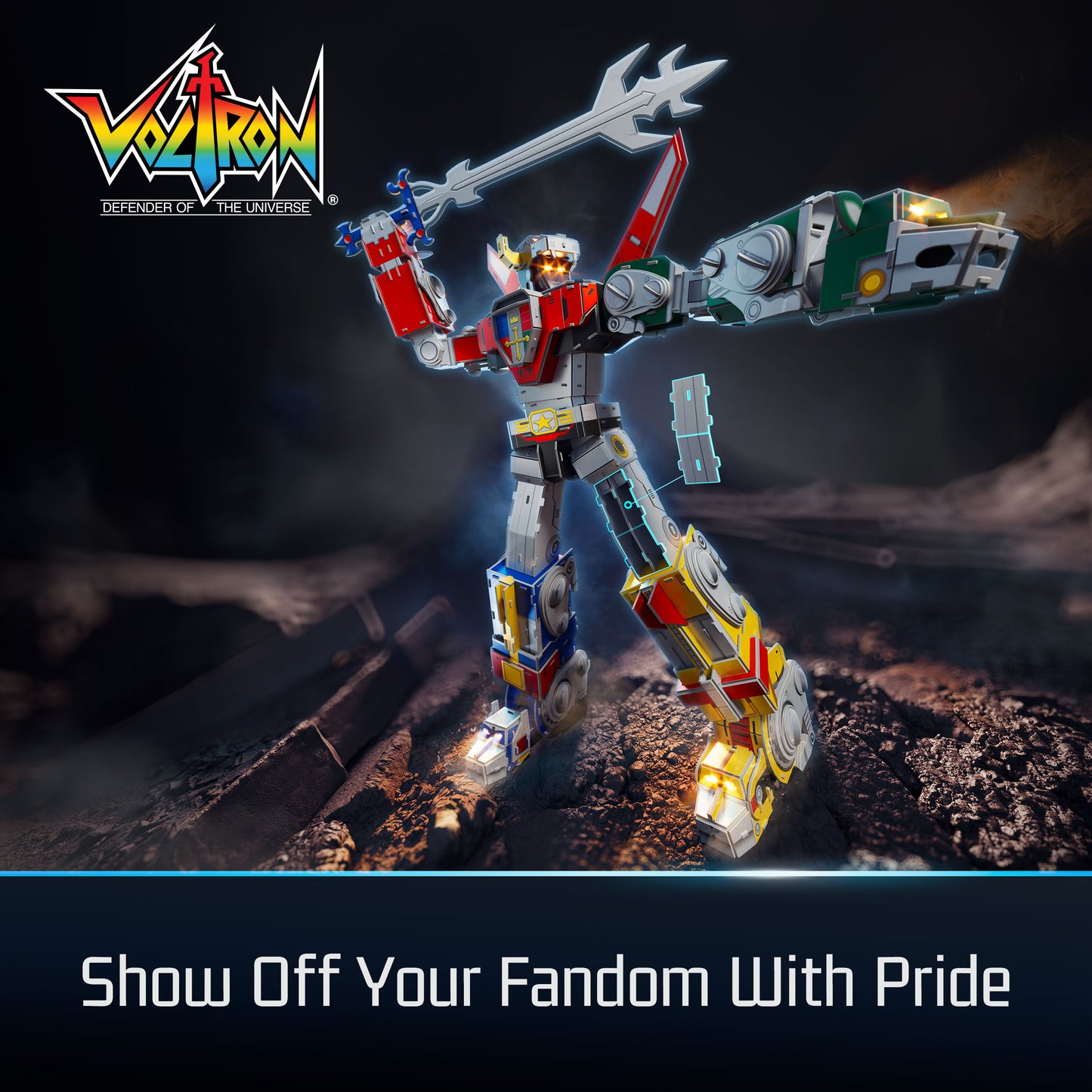 4D Build, Voltron 3D Puzzle Model Kit with LED Lights