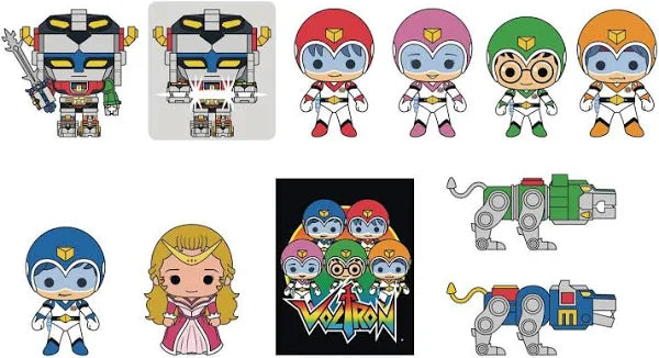 3D Figural Keyring Voltron 40th Anniversary Mystery Pack BOX OF 24