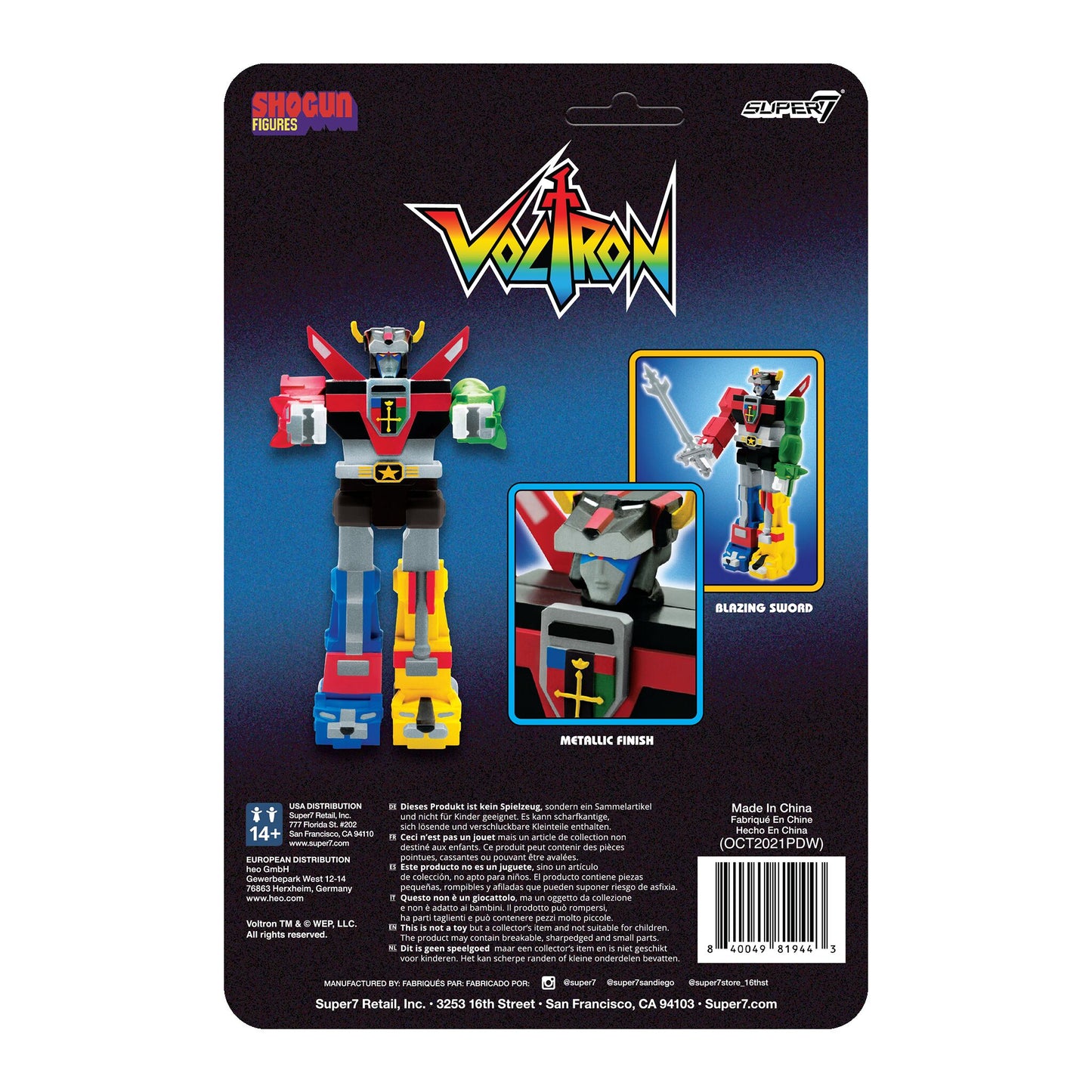 Voltron 3 3/4" Shogun ReAction (re-color) Figure