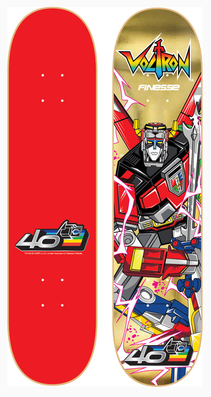 Voltron 40th Anniversary Skateboard GOLD FOIL edition