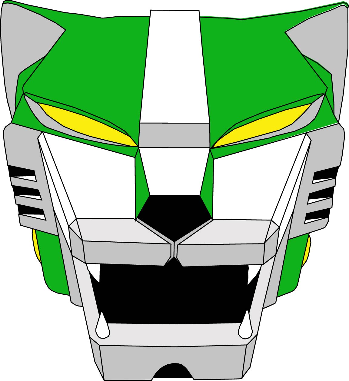 Voltron Green Lion Face Mask